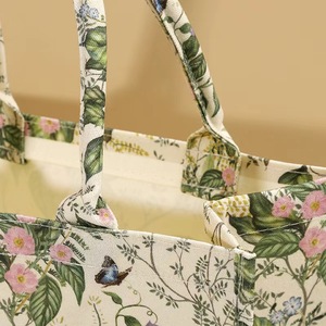 Tùy Chỉnh Thân Thiện Với Môi Của Phụ Nữ Vải Túi Xách Tái Sử Dụng Và Có Thể Gập Lại Mua Sắm Thời Trang Túi - Product Image 5