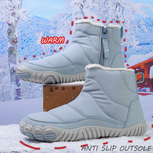 Stivali da neve invernali impermeabili per coppia <span class=keywords><strong>con</strong></span> punta larga impermeabile in cotone caldo foderato alto scarpe sportive da esterno <span class=keywords><strong>uomo</strong></span> e donna - Product Image 1