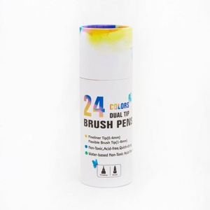 Juego de Rotuladores de Acuarela de 24 Colores en Cubeta, Venta al por Mayor, con Punta Fina Permanente, Hechos de Plástico para Dibujar - Product Image 6