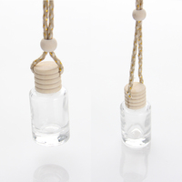 Bouteille de parfum en verre vide, 20 ml, flacon de Fragrance coloré, suspendu, pour voiture