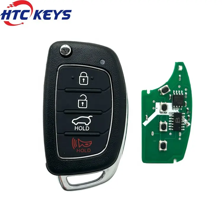High quality replacement flip key shell case 4 button remote key for h-yundai