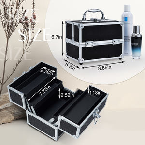 Trousse de maquillage rigide portable pour filles organisateur cosmétique avec boîte à bijoux de vernis à ongles pour maquilleurs <span class=keywords><strong>et</strong></span> <span class=keywords><strong>valise</strong></span> de vanité - Product Image 5