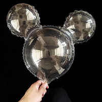 Boule de vague d'étoile à cinq branches des fabricants transfrontaliers Mickey arbre de Noël amour ballons de fête en gros