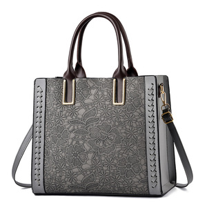 Nouveau Sac à Main de Luxe Rétro en Cuir Gaufré avec Dentelle, Sac à Bandoulière de Bureau de Haute Qualité pour Femme, Sac Messager - Product Image 5