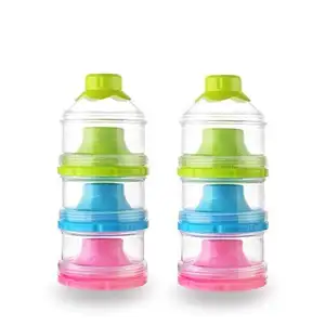 BPA Free multilayer Layers Baby Snack Storage Milk Powder Formula Dispenser Stacking Container case box