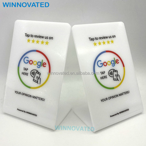 Tùy chỉnh Acrylic PVC NFC bảng đứng Google xem xét NFC đứng menu - Product Image 4