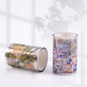 Op maat gemaakte holografische journal decoratieve sticker, geen lusbeperking, transparante PET-tape - Product Image 2