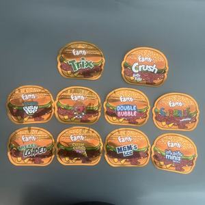 Bolsa de Mylar con Forma de Hamburguesa, Lista para Enviar, MOQ Bajo, para Empaque de 3.5g de Flores Exóticas y Gomitas, Bolsa con Cierre Hermético a Prueba de Olores - Product Image 2