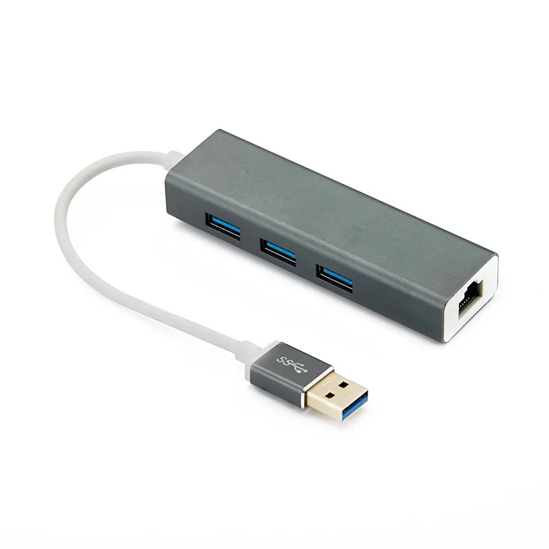 USB Hubs 3.0 RJ45 Gigabit Ethernet Network Card Adapter for Desktop PC and Laptop Notebook Computer