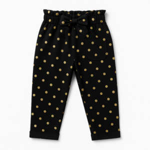 Pantalones de lana de rizo informales para niñas de alta calidad OEM ODM, ropa infantil con estampado completo y tejido de punto - Product Image 2