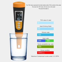 Haute précision 3 en 1 testeurs de température TDS moniteur de qualité de l'eau compteur EC pour piscine d'aquarium hydroponique