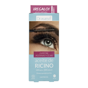 Huile de ricin 100% biologique Drasanvi 50 ml, vitamine E, acides gras, certifiée COSMOS, huile végétale pour la croissance des cils, ingrédients naturels - Product Image 1