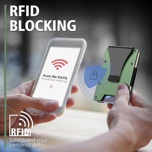 Aluminum Alloy <b>RFID</b> Blocking Card <b>Wallet</b> with Money Clip for Work and Travel - Product Image 4