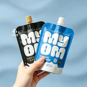 Custom Logo Eco Friendly Aluminum Foil Stand Up Spout Pouches For Juice Milk <b>Coffee</b> <b>Liquid</b> Beverage Packaging Factory Wholesale - Product Image 1