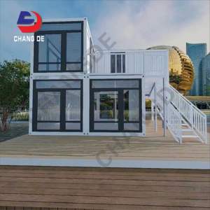 בית משולב מכולות, מצויד במדרגות טרסה, מעוצב במיוחד עבור בתי קפה וקמפינג - Product Image 5