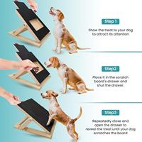Planche à gratter pour chien réglable, écologique, en laine, pour le soin des ongles avec boîte à friandises, outil de soin des pattes