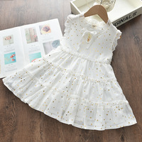 Robe d'été blanche star pour filles de 7 ans, vêtements de princesse personnalisés, nouvelle collection