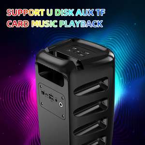 Lumière colorée milieu de gamme Bt haut-parleur Portable extérieur Microphone danse Audio scène <span class=keywords><strong>moto</strong></span> grand électro voix haut-parleur pièces - Product Image 5