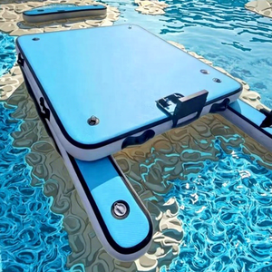 Plateforme flottante gonflable <span class=keywords><strong>en</strong></span> vinyle bleu, fabrication directe d'usine, avec pompe à air et kit de réparation, pour bateau de pêche <span class=keywords><strong>en</strong></span> <span class=keywords><strong>mer</strong></span>, conception Drop Stitch - Product Image 1