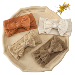 إكسسوارات شعر نايلون فائقة المرونة مصنوعة يدويًا للأطفال حديثي الولادة ربطة رأس لطيفة بربطة شعر مرنة - Product Image 2