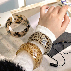 FS Vintage Casual Women's Personalized Geometric Resin Acetate Jewelry <b>Bangles</b> 6cm Gift - Product Image 3