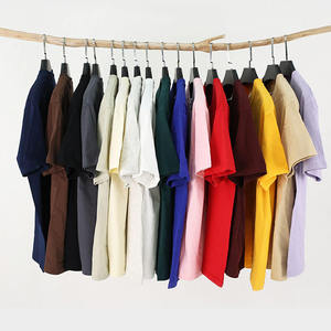 เสื้อยืดผู้ชายผ้าฝ้ายเรียบ แขนสั้น คอกลม ทรงปกติ สีพื้น ผ้าถักลำลอง - Product Image 4