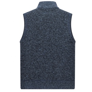 Abrigo de talla grande para <span class=keywords><strong>hombre</strong></span>, chaleco de suéter sin mangas de <span class=keywords><strong>hombre</strong></span> <span class=keywords><strong>gordo</strong></span> de gran tamaño con cuello levantado para <span class=keywords><strong>hombre</strong></span> - Product Image 2