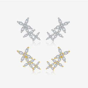 FUAMAY, venta al por mayor, <span class=keywords><strong>pendientes</strong></span> <span class=keywords><strong>de</strong></span> flores <span class=keywords><strong>de</strong></span> circón <span class=keywords><strong>de</strong></span> Plata <span class=keywords><strong>de</strong></span> Ley 925 <span class=keywords><strong>de</strong></span> lujo, <span class=keywords><strong>pendientes</strong></span> <span class=keywords><strong>de</strong></span> escalada <span class=keywords><strong>de</strong></span> flores <span class=keywords><strong>de</strong></span> circón plateados en <span class=keywords><strong>oro</strong></span> <span class=keywords><strong>de</strong></span> 18 quilates - Product Image 1