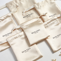 Boyang – Petite Pochette en Satin à Cordon de Serrage pour Bijoux, Emballage Luxe Personnalisé pour Boucles d'Oreilles et Bagues
