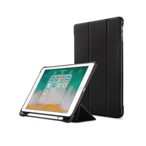 翻盖皮革智能磁性支架外壳TPU后盖平板电脑外壳适用于iPad Air 5 9.7英寸9.7 10.2 11 12.9英寸