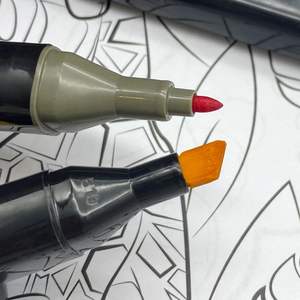 EN71 1-2-3 एमएसडीएस कस्टम लोगो पर्यावरण के अनुकूल डबल इत्तला दे दी स्केच स्थायी मार्कर डबल पक्षीय शराब मार्कर कलम ड्राइंग के लिए सेट - Product Image 6