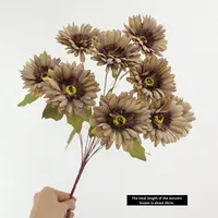 Promo Besar-besaran Grosir Pabrik Bunga Gerbera Artificial 10 Tangkai Warna Musim Gugur untuk Dekorasi Rumah, Pernikahan, dan Acara, Rangkaian Bunga