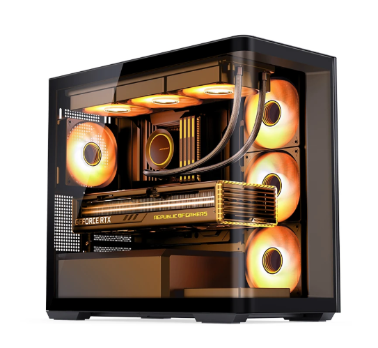 D300 Aluminium Gaming PC Case with USB Front Port & Fan Computer Chassis with Mesh & SPCC Material