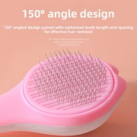 Brosse démêlante manuelle auto-nettoyante en forme de poisson, outil d'élimination des poils en un clic pour chats, chiens et toilettage des animaux de compagnie