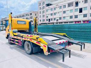 Used HOWO 4x2 <b>Flatbed</b> Tow <b>Truck</b> Diesel Manual Road Recovery Wrecker Rescue Vehicle From China for Car Towing - Product Image 6