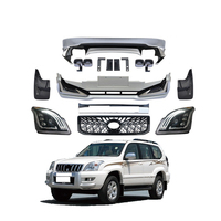Kit de conversion d'accessoires automobiles FJ120, kit carrosserie, pare-chocs avant et arrière, calandre, phares LED pour Toyota Land Cruiser Prado LC120 03-09