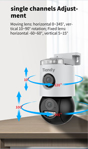 กล้อง Tiandy 3MP+3MP 4G LTE ตรวจจับคนและยานพาหนะ ภาพสีกลางคืนเต็มรูปแบบ ไฟเตือน ระบบสื่อสารสองทาง - Product Image 3