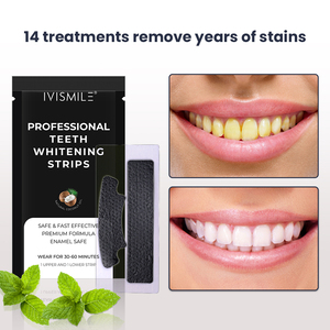 Bandes de blanchiment sans peroxyde CP/HP PAP Bandes de blanchiment des dents Bandes de blanchiment des dents brillantes sans résidus Logo privé - Product Image 3