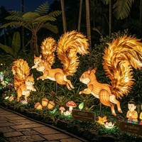 Décoration interactive de lanternes pour parc d'attractions Vivid, pour le Nouvel An, utilisation intérieure/extérieure, spectacle de lumière pour parc à thème