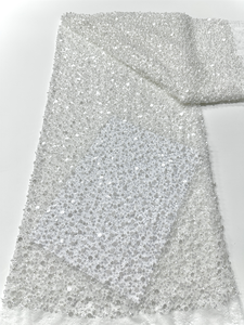 Ni.ai Aso EBI ผ้าลูกไม้แอฟริกันผ้าลูกไม้ประดับลูกปัดชุดแต่งงานปักเลื่อม - Product Image 3