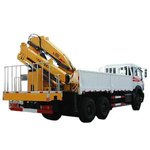 Official 12ton Lorry mounted crane with foldable arm SQ12ZK3Q