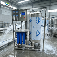 Système de traitement d'eau par osmose inverse certifié CE pour usage commercial/industriel, 500L/h, filtration par pompe à osmose inverse, fonctionnement automatique 24/7