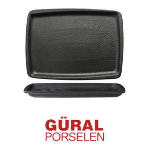 Black Matt Rectangular Serving <b>Platter</b> 31 × 23 cm Gural - Product Image 4