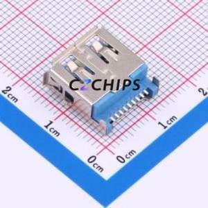 HC-USB3.0-C34-J USB Connector SMD Connector ( Connector Type: Type-A )( Protocol Standard: USB 3.0 )( Gender: Female ) - Product Image 2