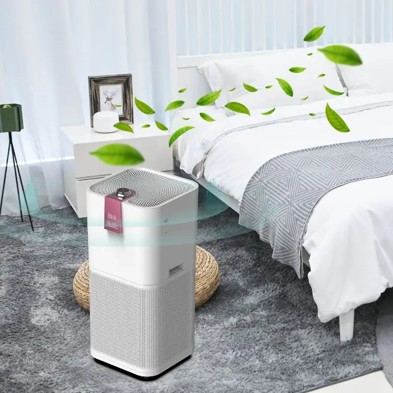 מכונת מטהר אוויר ביתית מנקה אוויר נייד חדר ביתי אינטליגנציה תזמון חכם מסנן הפה מטהר אוויר
