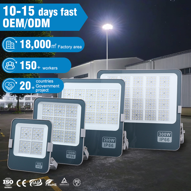 COVEDA Wholesale Multifunctional Waterproof Ip66 High Lumen 85V 265V 50W 100W 200W 300W 400W 600W Aluminum Led Flood Light
