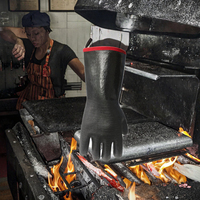 Gants de sécurité SIZA imperméables en néoprène résistants aux déchirures, doigts texturés, 14 pouces, résistants à la chaleur, pour la cuisson, la pâtisserie, le barbecue, le four