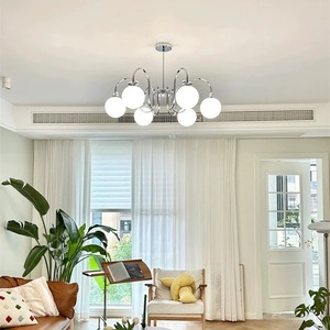 โคมไฟห้อยเพดานดีไซน์โบว์สุดเก๋ สไตล์วินเทจฝรั่งเศส สีครีม นอร์ดิก เหมาะสำหรับบ้าน ห้องทำงาน หรือห้องนอน ขนาดกลาง - Product Image 5