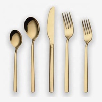Messing versilbert Besteck Esstisch Geschirr Besteck Set Luxus Design Messing Metall 5 Stück Besteck Set Großhandel