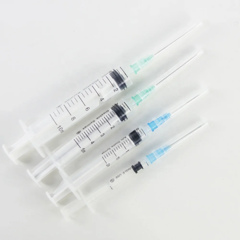 China syringe manufacturer medical 1ml 3ml 5ml 10ml 20ml 60ml disposable plastic luer lock syringe with needle